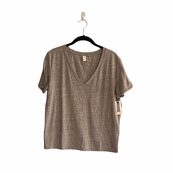 bp Tops - BP Grey/Gray Basic V-Neck Short Sleeve Tee Shirt Size Medium NWT